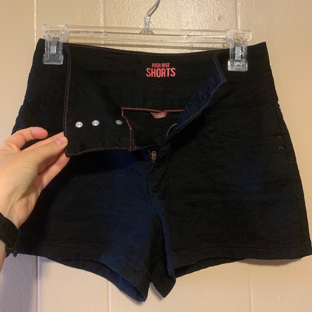 High-Waisted Black Shorts